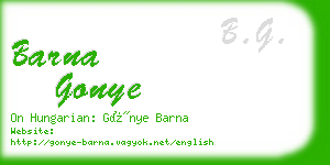 barna gonye business card